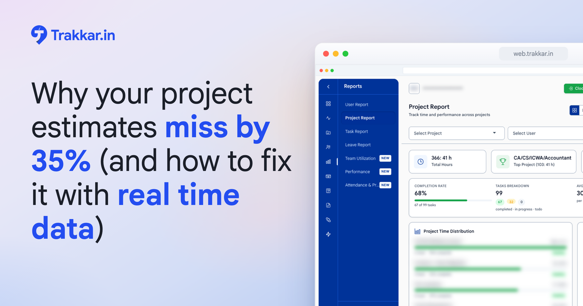 Why your project estimates miss by 35% (and how to fix it with real time data)